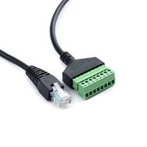 Удлинительная линия сетевого кабеля Сетевой кабель RJ45, отверстие для винта ремня, не требующее пайки, может быть фиксированным, перенос клемм, 8-жильная удлинительная линия