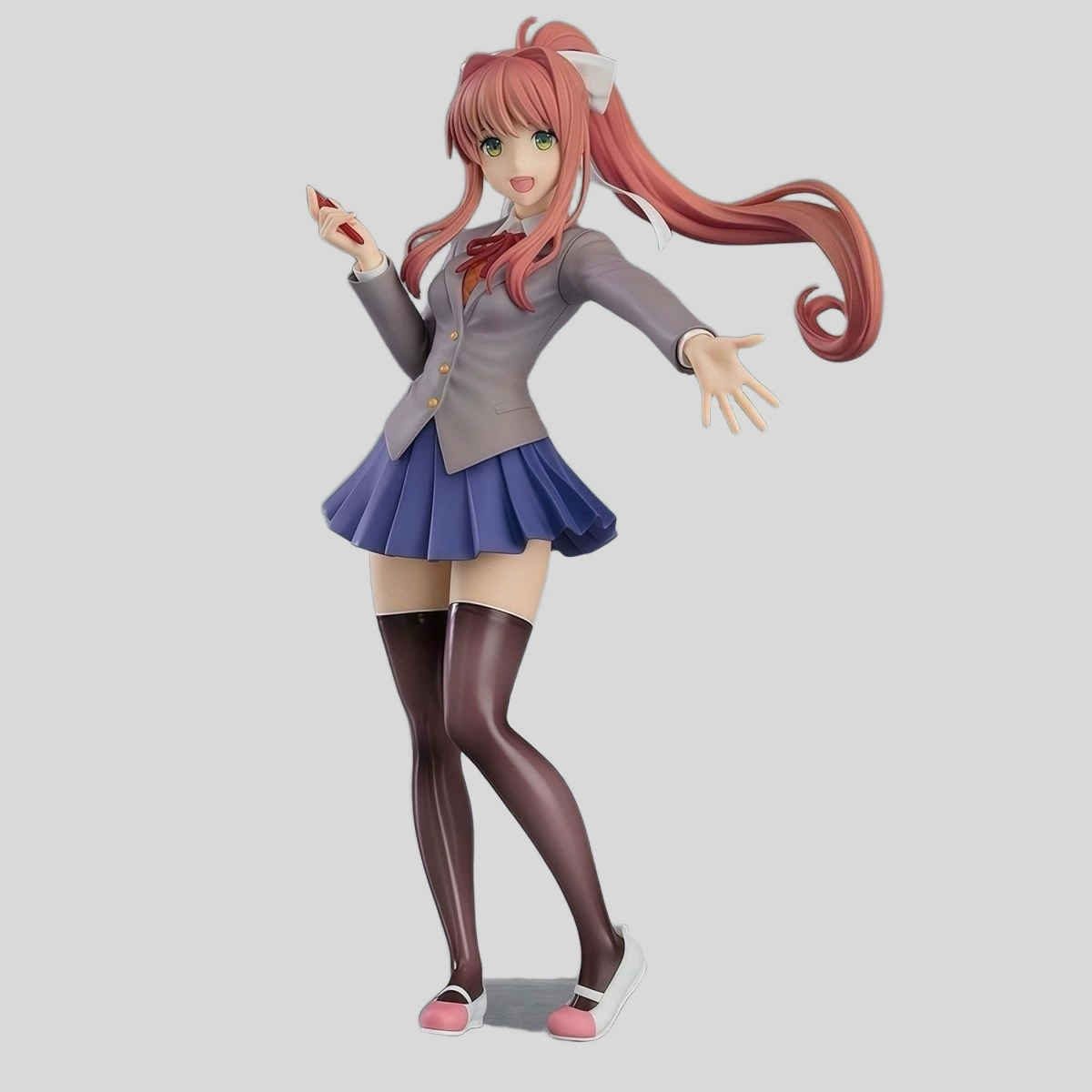 Красивый образ девушки Doki Doki Literary Club литературного и художественного отдела фигура украшения Моника школьная форма стоя поза анимефигура модель