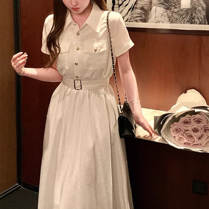 Linen + Tencel Lyocell High-Quality Old Money Style Shirt Dress Sleeveless Workwear Long Skirt Summer