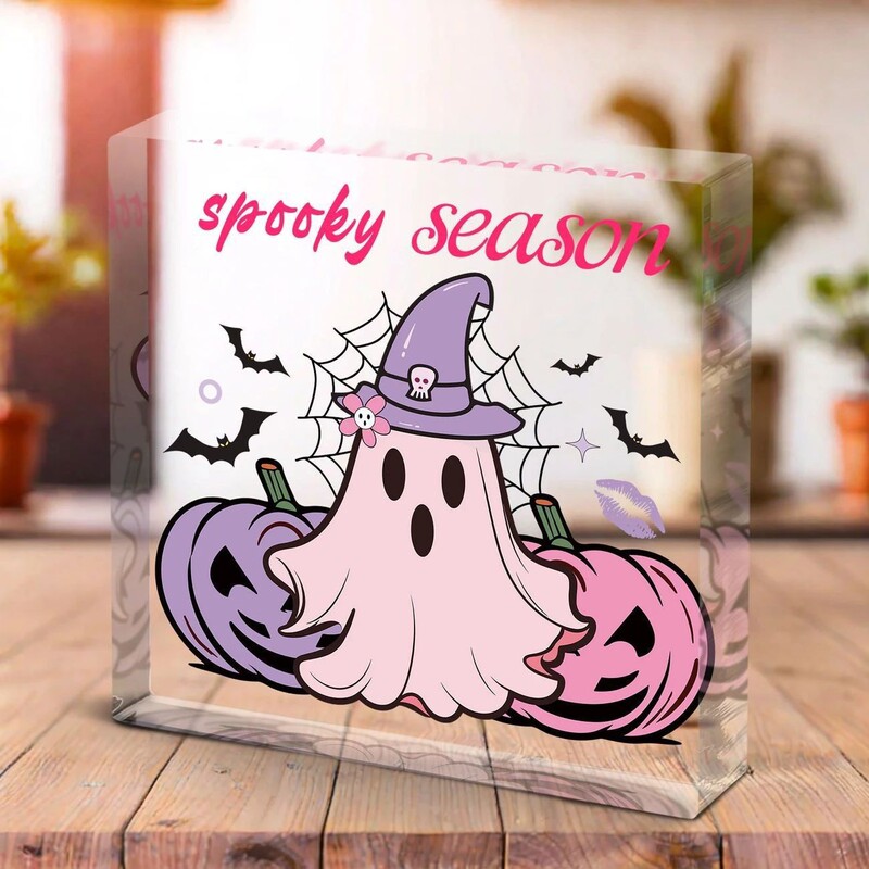 家族、友人、同僚へのハロウィーンギフトとしてのクロスボーダーの新しいハロウィーンスクエアアクリル装飾品|undefined