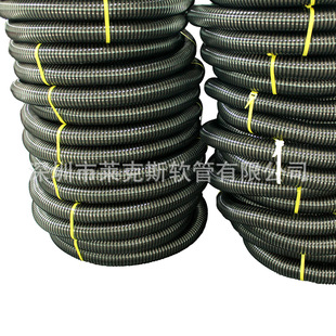 Original straight hair black PU plastic reinforced hose with good wear resistance and good quality is used for suction occasions to resist ultraviolet and ozone
