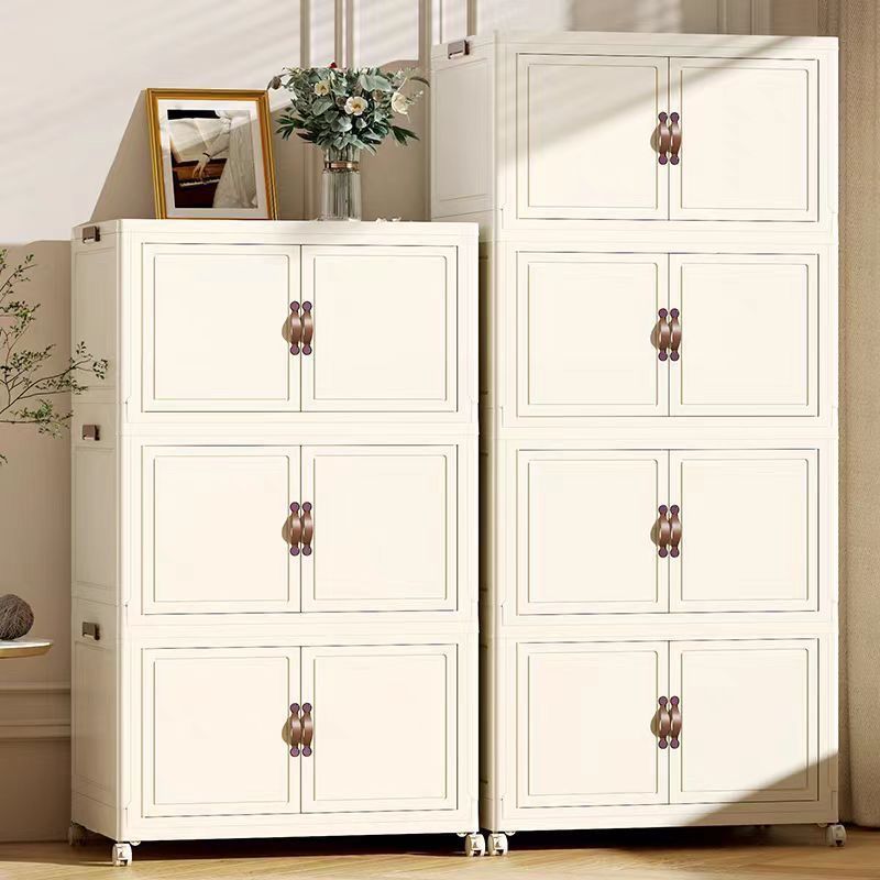 收纳柜子储物柜多层家用免安装折叠宝宝婴儿童衣服零食置物柜杂物