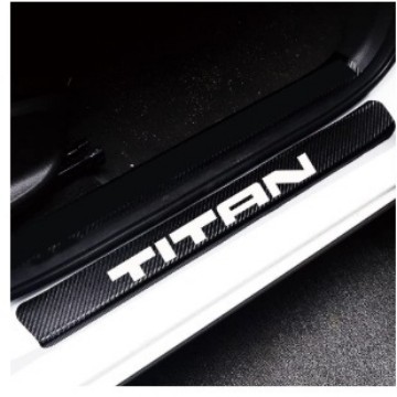 适用于日产Nissan titan汽车门槛防护贴碳纤贴纸改装车贴A1786
