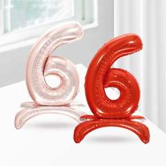 16/32/40インチ立体台座付き数字0-9クロスボーダー立ち数字風船誕生日シーン配置卸売り