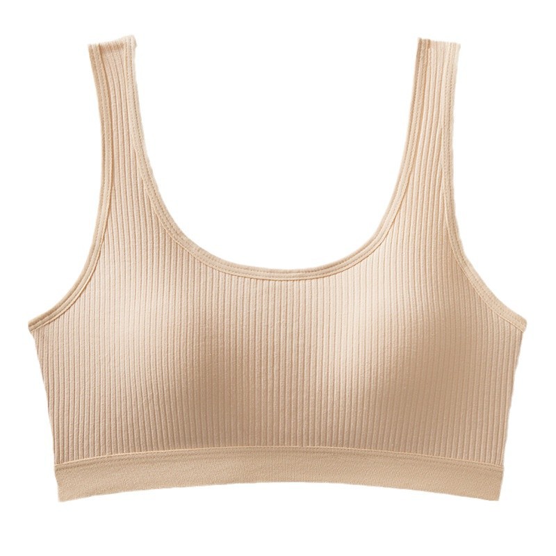 ropa interior a prueba de choque de estilo deportivo para mujeres, pecho grande y pequeño, taza ligera sin marca, espalda hermosa sin anillo de acero, sujetador anti-caída.