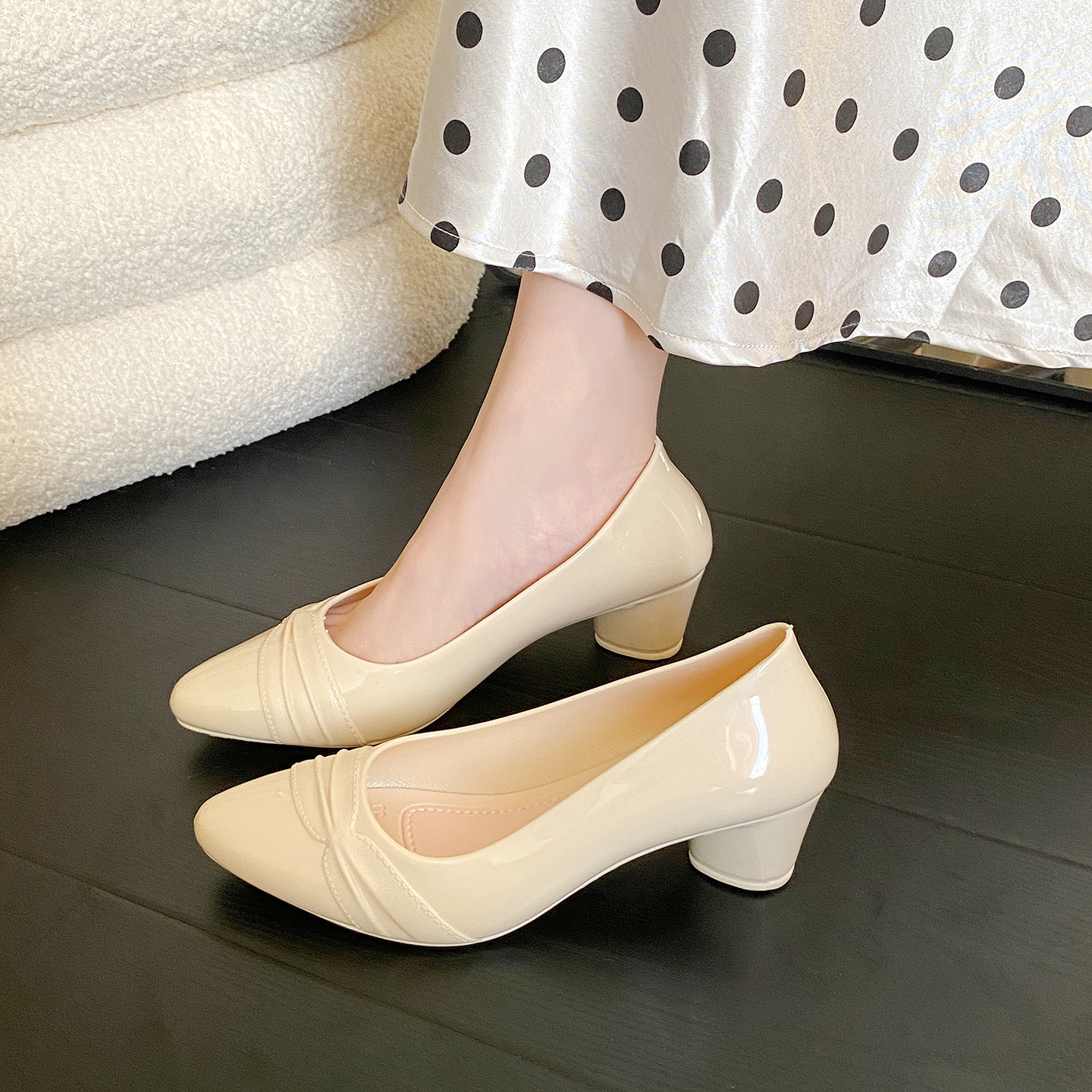 Cross-border French-style Pointed-toe Fashion Outdoor Sandals Women, Summer Thick-heeled Height-increasing Non-slip_vogvips.com