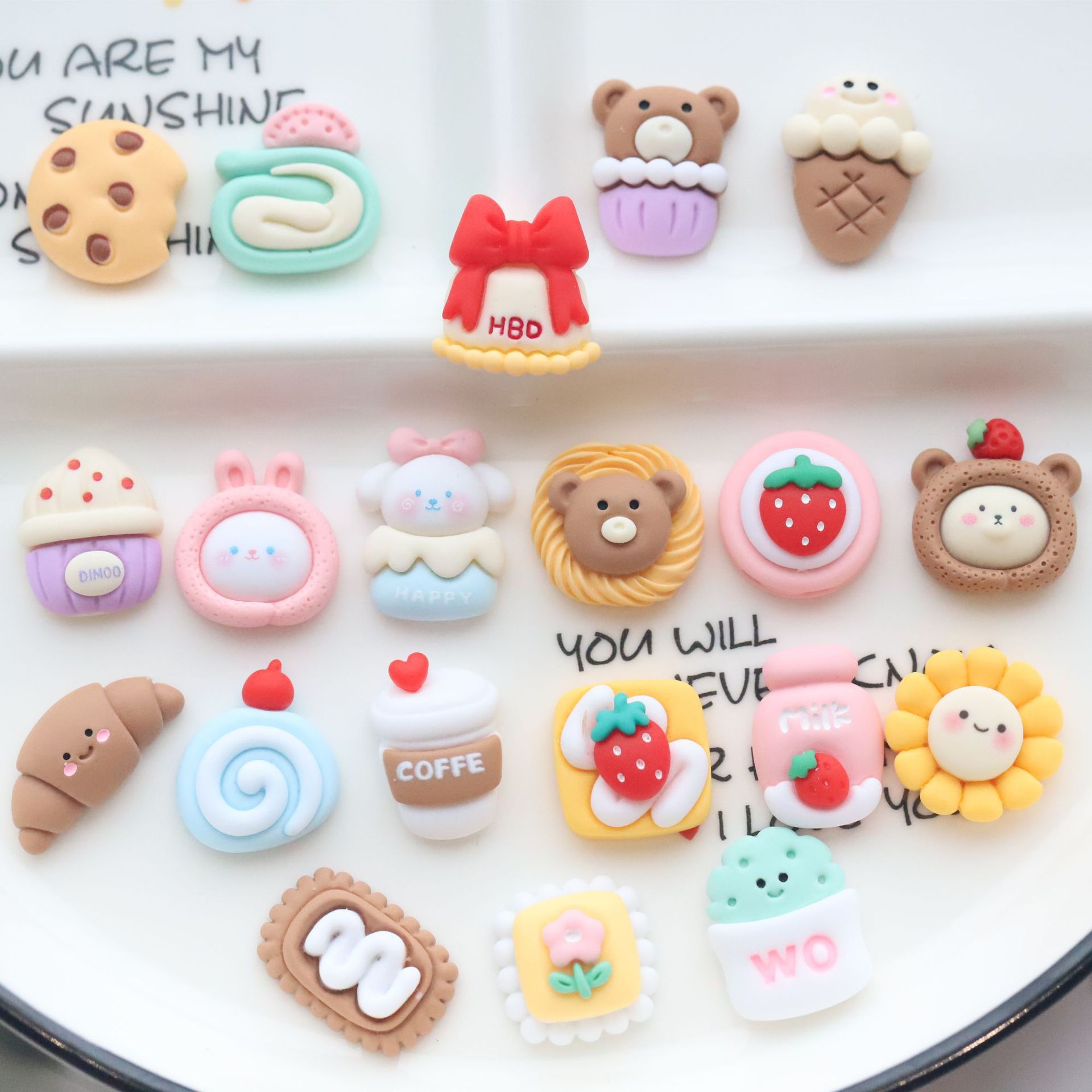 Cartoon cream accessory with accessories handmade