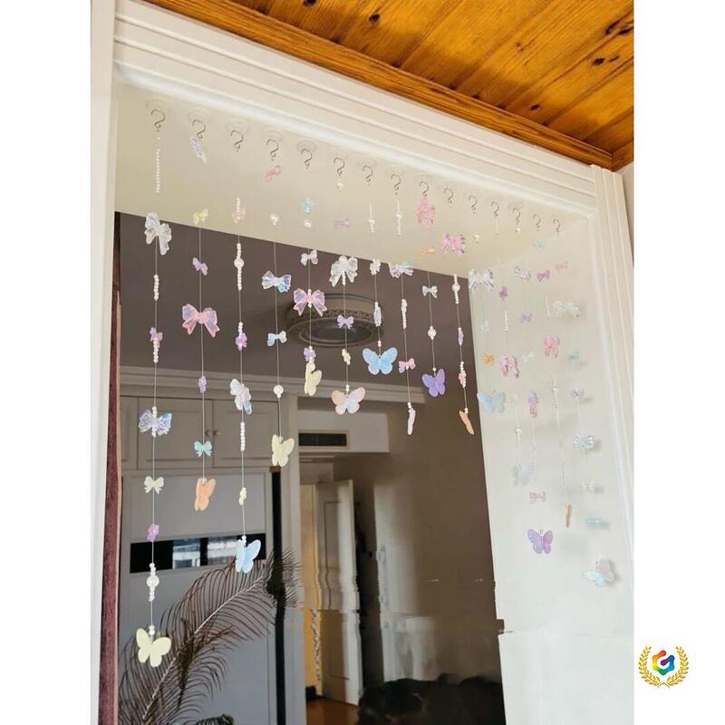 Little Red Book Butterfly Door Curtain, Girly Room Divider Hanging Curtain, Bedroom Fairy Room Decoration Beaded Curtain, No-Drill Ins Curtain Little Red Book Butterfly Door Curtain, Girly Room Divider Hanging Curtain, Bedroom Fairy Room Decoration Beaded Curtain, No-Drill Ins Curtain