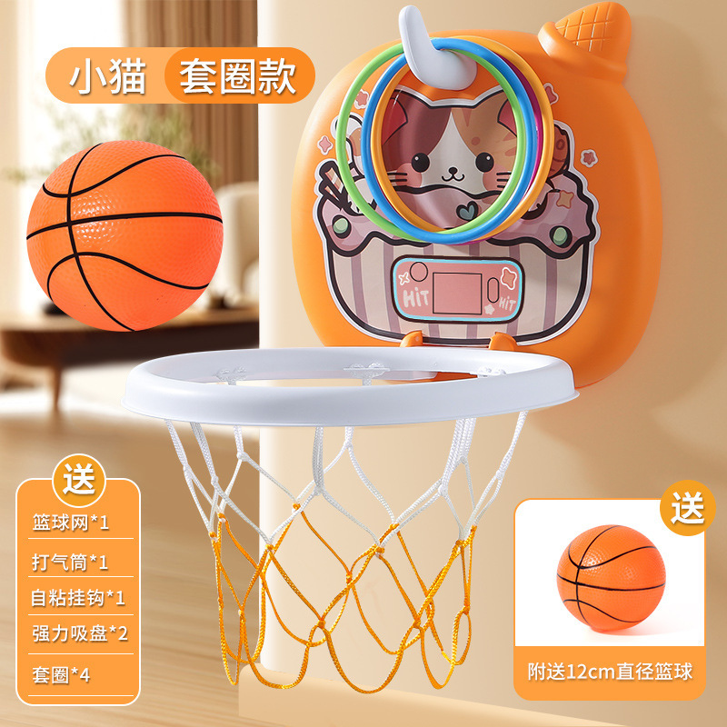 子供のバスケットボールの枠の室内はかごを入れて掛けます。|undefined