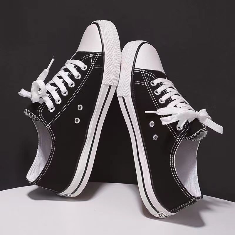 Spring and Summer Canvas Shoes for Male Students, Breathable Sports Sneakers, Versatile Shoes for Couples, Trendy White Shoes