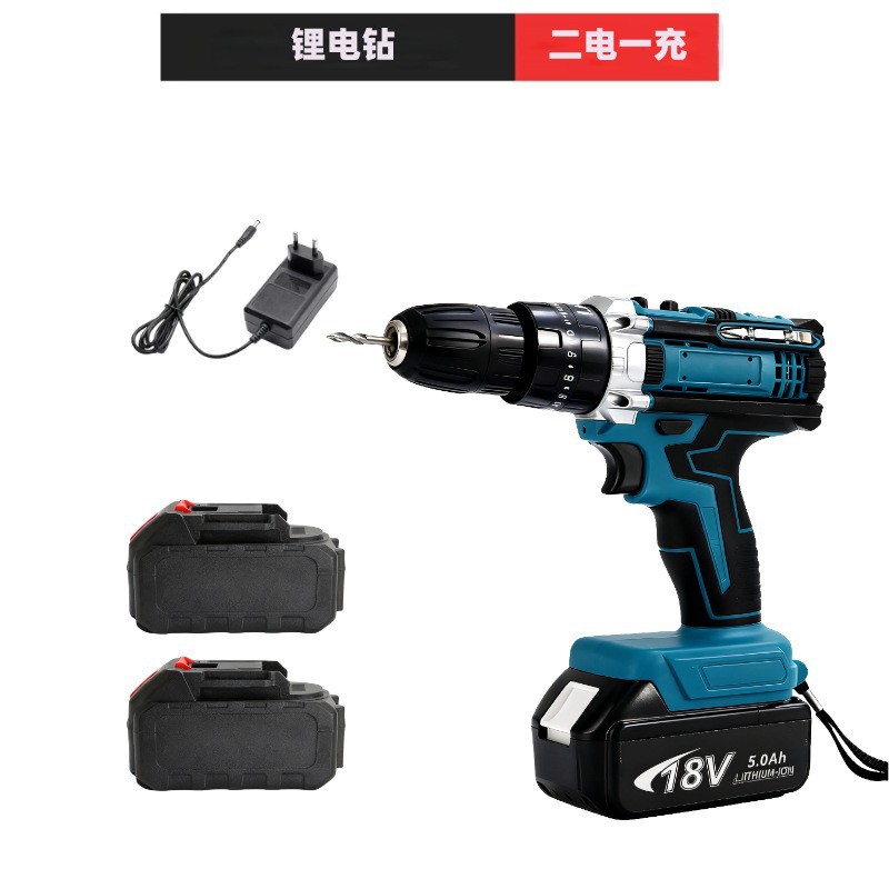 Sınır Ötesi Bestseller 21V Lityum Elektrikli El Matkabı Seti Çok Fonksiyonlu Şarjlı Elektrikli Tornavida Ev Tipi Tabanca Matkaba