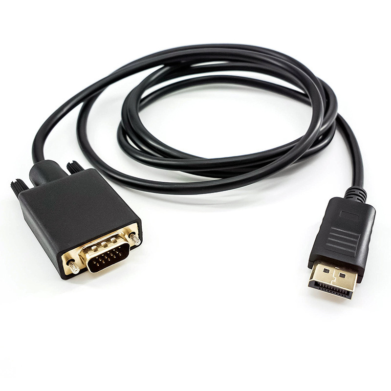 DP to VGA Cable 1.8M DisplayPort to VGA Computer Connection Monitor 1080P Video High Definition Cable