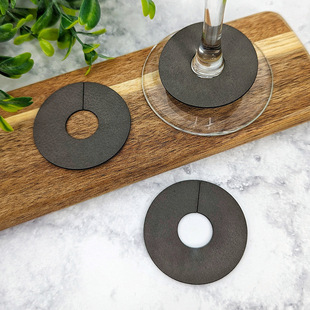 Cross-Border Ring Pu Leather Wine Glass Brand Hotel Anti-Mixing Dinner Cup Business Card Simple and Portable Auxiliary Wine Set
