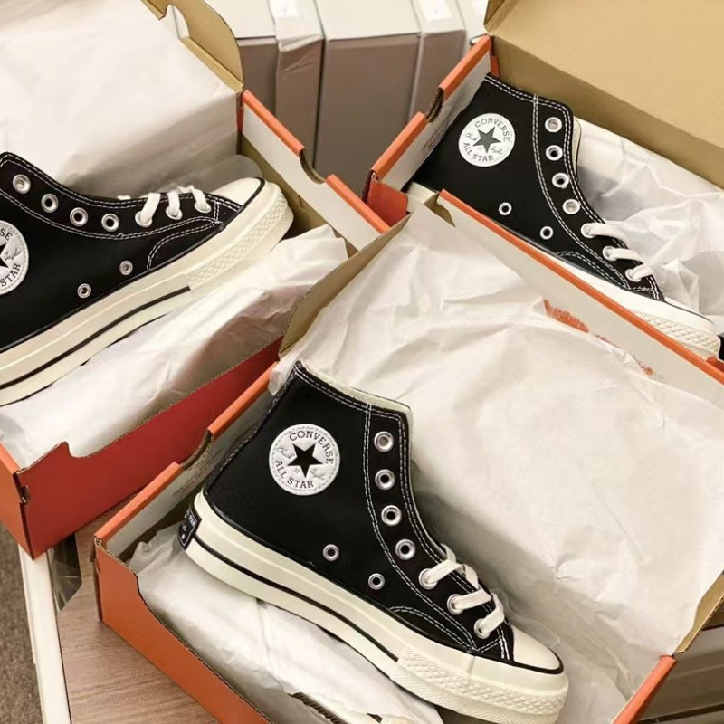 Putian Meiqi Converse Canvas Shoes High-Top S Classic Campus Men's and Women's Casual Sneakers Couple Canvas Shoes