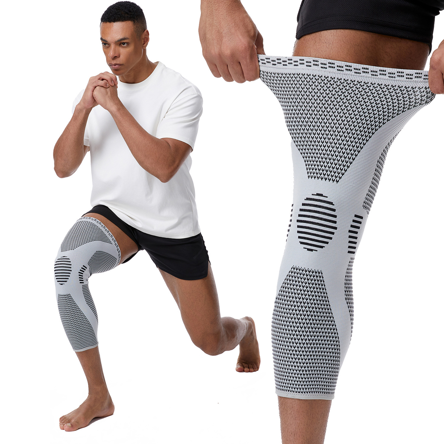 protector de rodilla para hombre, jaqueta especial para rodillas, baloncesto, ciclismo, carrera, tejido, protector de rodilla de menisco presivo ventilado