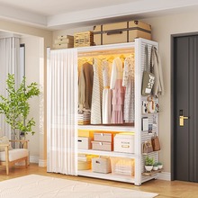 货架衣柜租房衣架衣帽架自由组装钢制落地衣橱简易衣架开放置物架