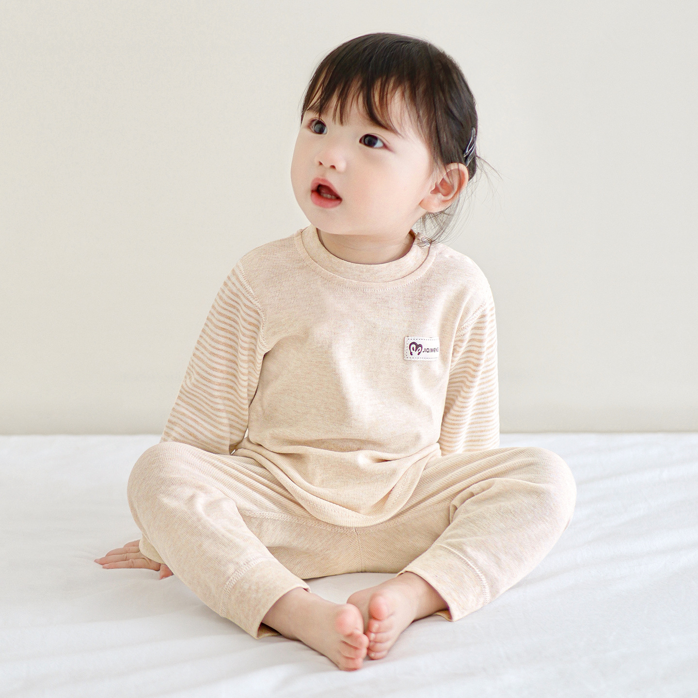Primavera y otoño, pantalones de otoño para bebés, algodón para niños, niñas, pijamas divididos delgados, ropa interior para bebés