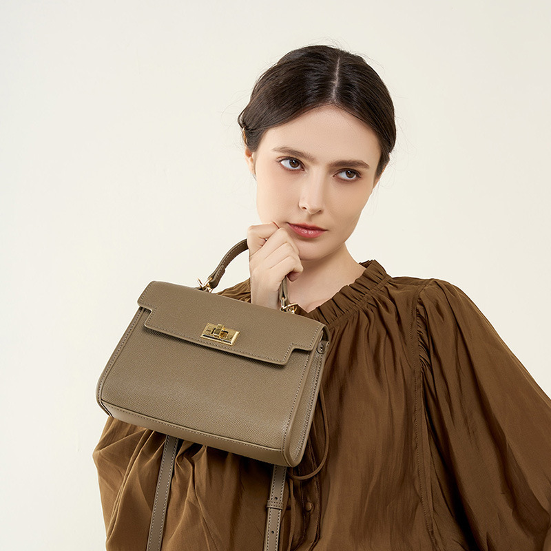 2026 New Trendy Versatile Genuine Leather Kelly Bag Mini Crossbody Handbag Women's Classic 2026 New Trendy Versatile Genuine Leather Kelly Bag Mini Crossbody Handbag Women's Classic