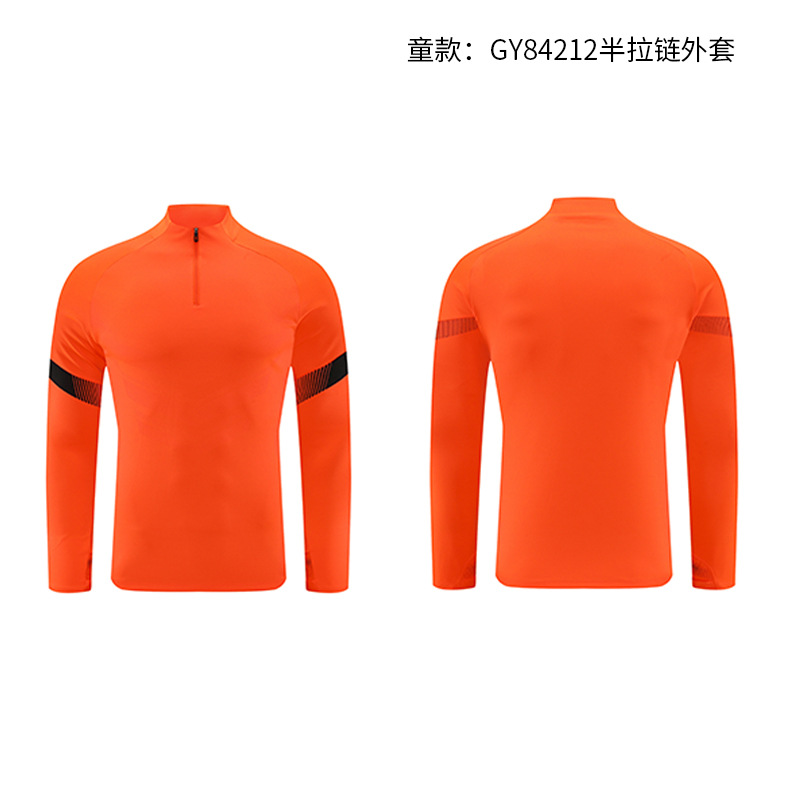 Cuello vertical empalme transfronterizo de dos piezas primavera y otoño grupo running trajes deportivos juveniles trajes deportivos personalizados para hombres