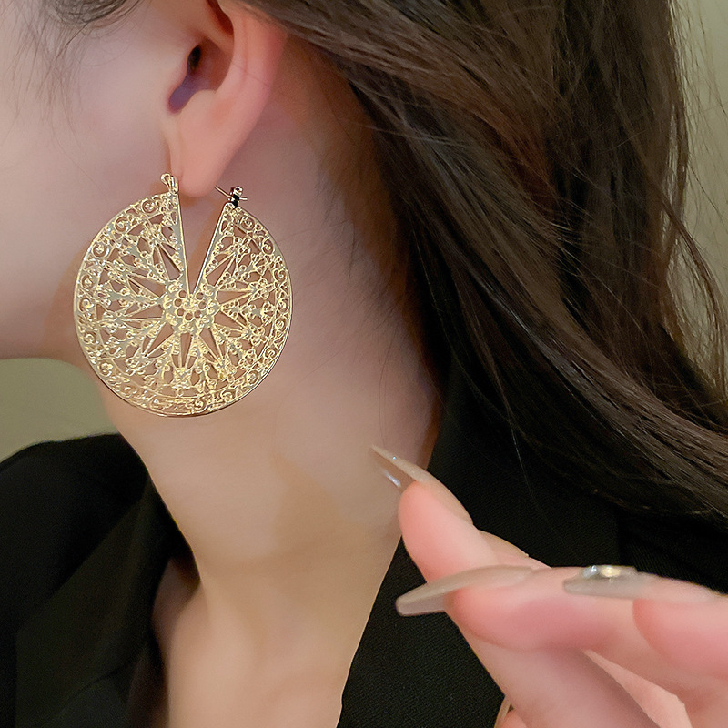 Alloy Material 1 Pair Elegant Vintage Style Geometric Plating Alloy Drop Earrings