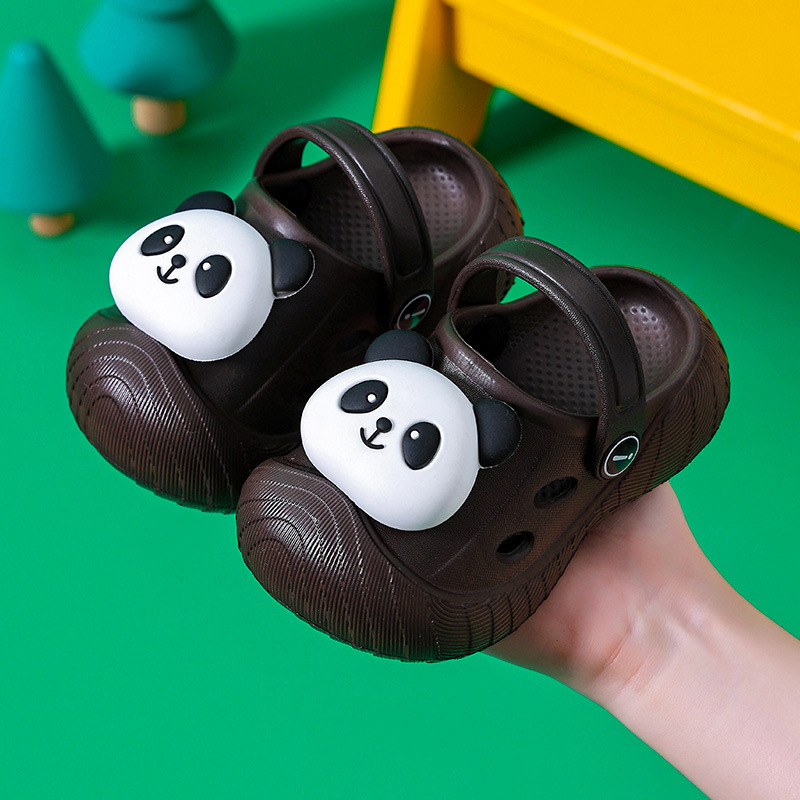 Baby EVA zapatillas para niños panda verano hogar bebé niñas niños zapatos de agujero antideslizante para niños con suela suave