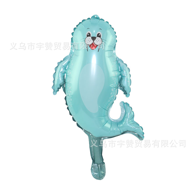 Mini bola de dibujos animados animal calle venta código de exploración pequeño regalo bola de ola bola interior bola de aluminio globo de película globo de empuje