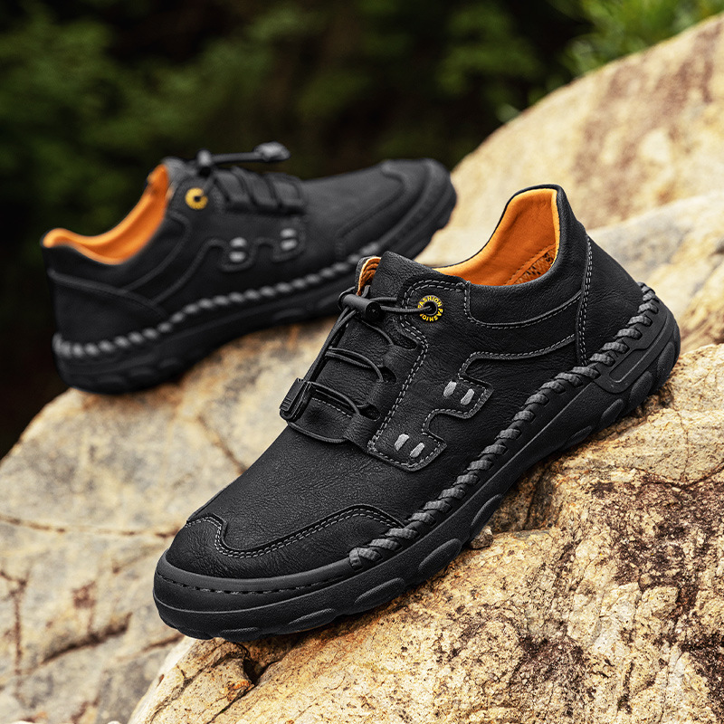 Plus-Size Autumn And Winter Genuine Leather Breathable Loafers Casual Men's Leather Shoes Trendy Goodyear Handmade Men's_vogvips.com