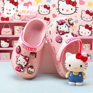 Кроксы для девочек Hello Kitty нескользящая подошва лето