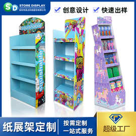 squishable外贸品牌定制展示架 多层储物三面广告展示瓦楞纸道具