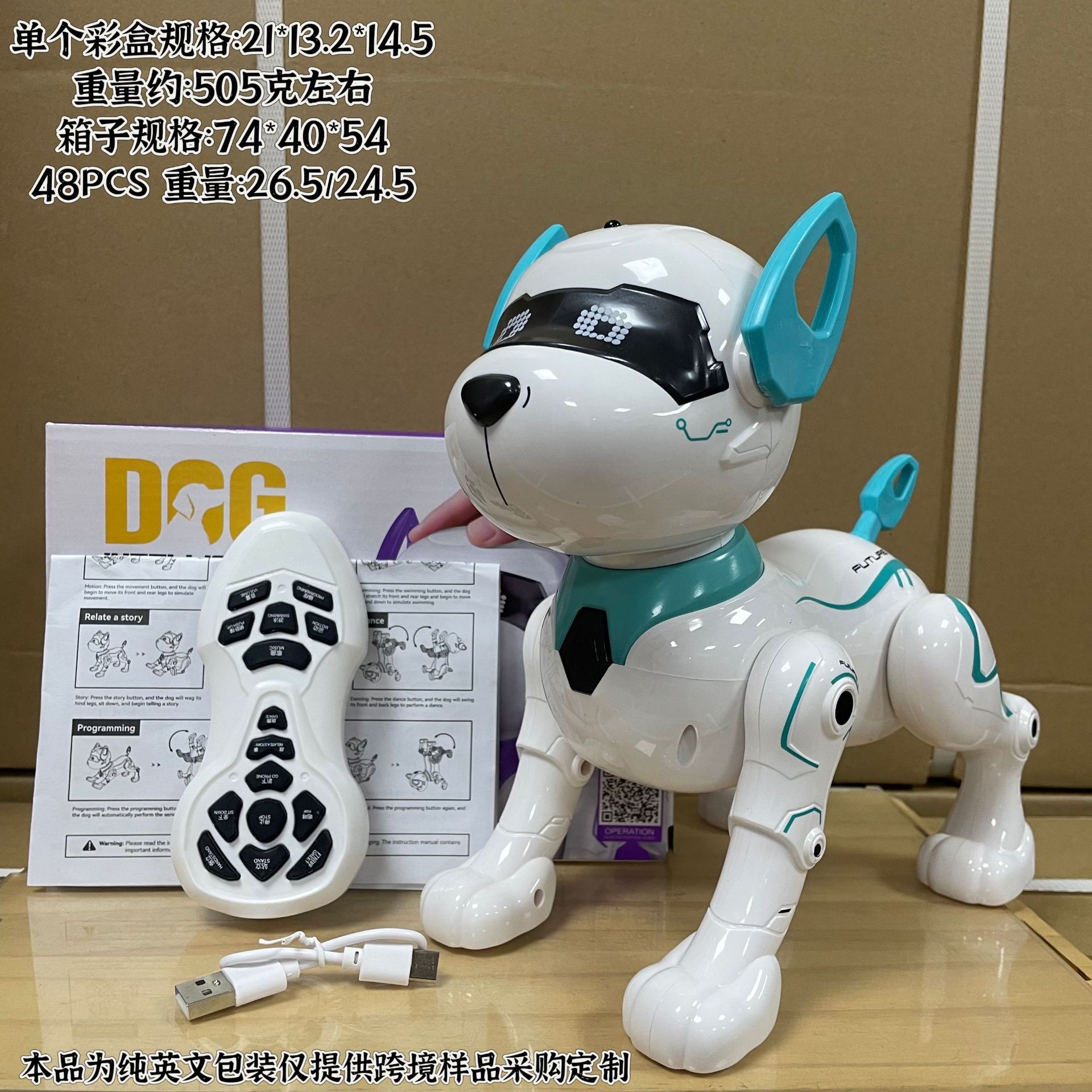 Acrobacias transfronterizas programación inteligente robot perro multifuncional táctil control remoto perrito juguete de inducción eléctrica para niños