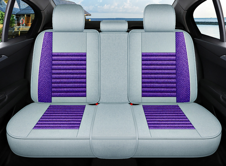 Car Seat Cushion, Universal for All Seasons, New Linen Fabric Seat Cover, Fully Enclosed Special Seat Cushion, Summer Breathable Seat Cover