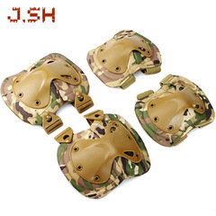 Outdoor tactical knee and elbow pads set of four crawling training military camo protective gear wholesale