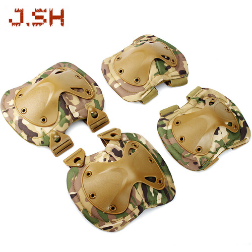Outdoor tactical knee and elbow pads set of four crawling training military camo protective gear wholesale