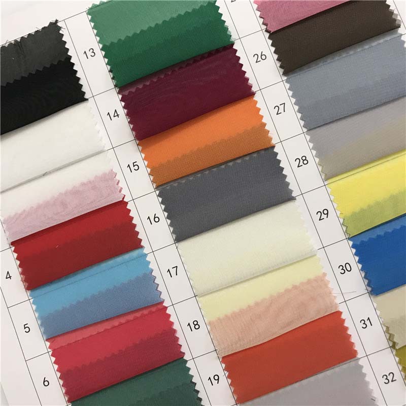 30D高密雪纺梭织布料114个颜色现货供应厂家直销时尚面料M819008