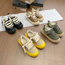 莞产牛货!秋冬新款面包鞋真皮厚底防寒保暖情侣雪地靴舒适休闲鞋