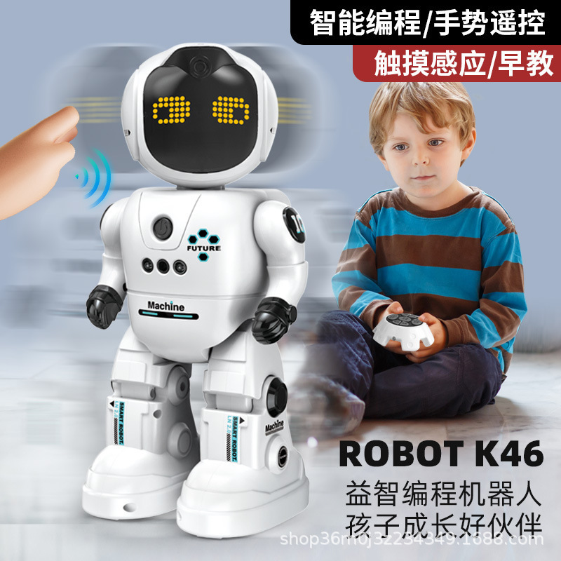 Nuevo robot de control remoto inteligente eléctrico para niños juguetes gestos educación temprana tecnología de programación danza canto niñas y niñas