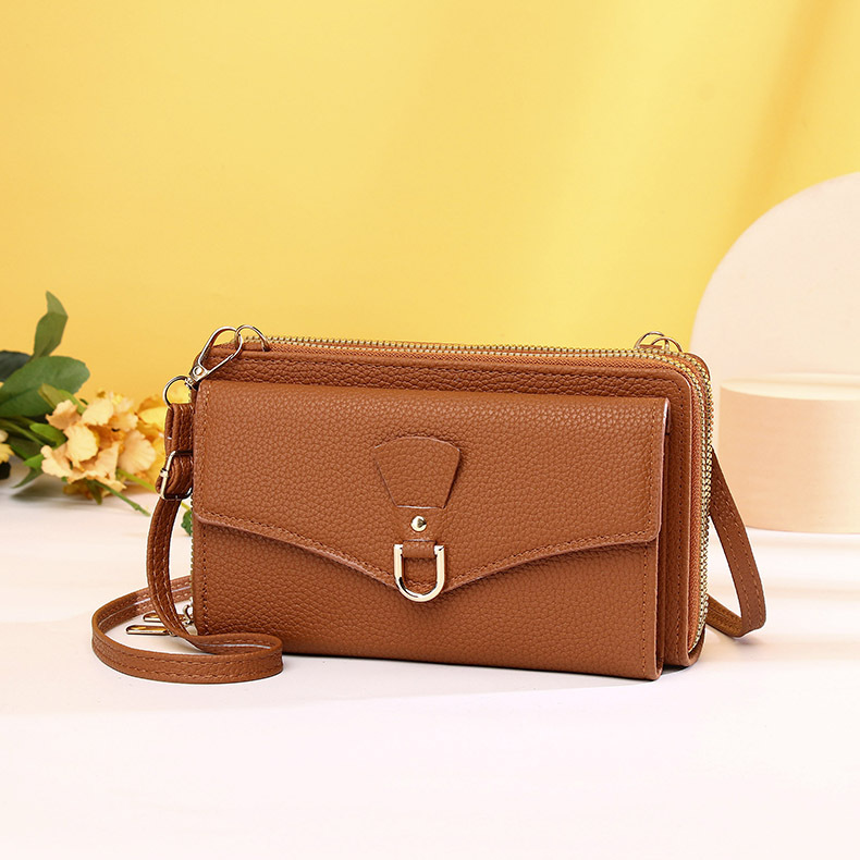 Women's Solid Color Pu Leather Zipper Buckle Wallets display picture 9