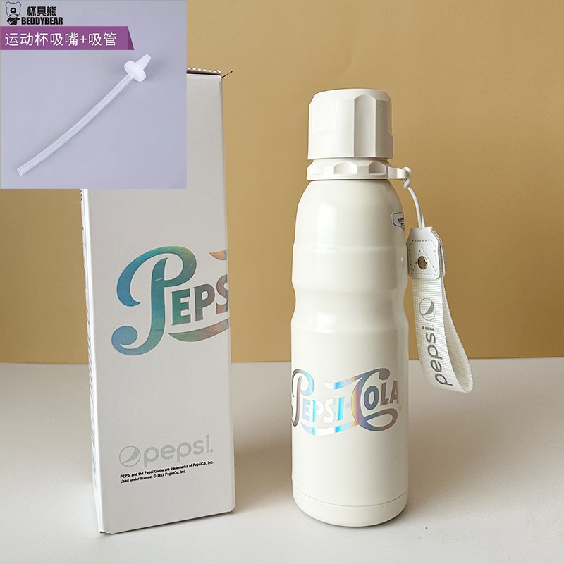 杯具熊锐气双饮保温杯户外便携运动水壶不锈钢保冷杯学生吸管杯子|undefined