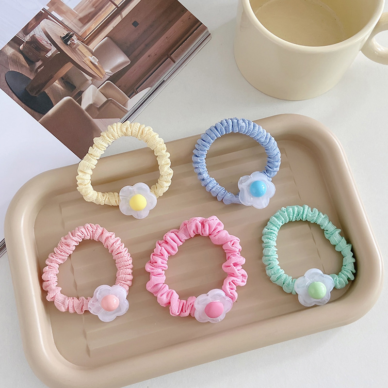 Sweet Flower Plastic Cloth Hair Clip Hair Tie 1 Piece display picture 3