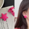 Fluorescent rose pentagram star clip