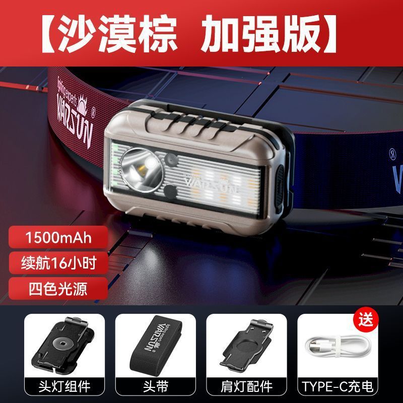 Fabricante de Wolson TD01 faro de advertencia de hombro luz de carga multifuncional luz de alta intensidad super brillante noche pescando faro de inducción