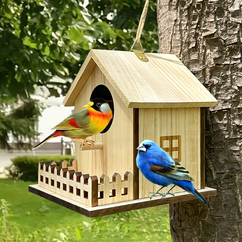 国境を越えた木製鳥の巣フェンス肥厚オウム小屋牧歌的な環境に優しい屋外巣ケージ鳥小屋鳥かご鳥小屋|undefined