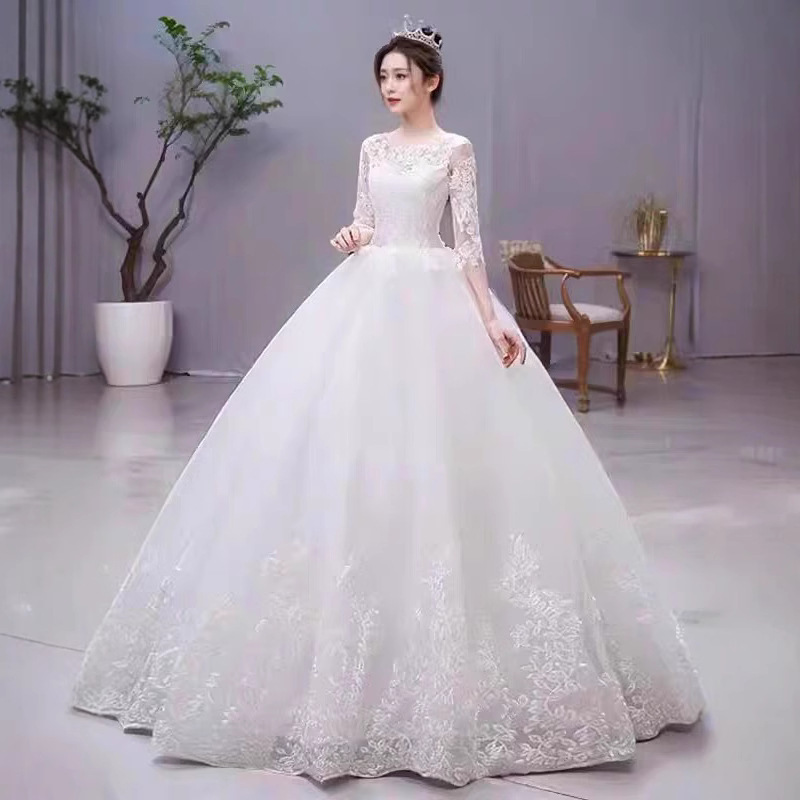 2026 New Spring/Summer French-Style Light Wedding Dress for Brides, Plus-Size Elegant Slimming Wedding Gown for the Bride
