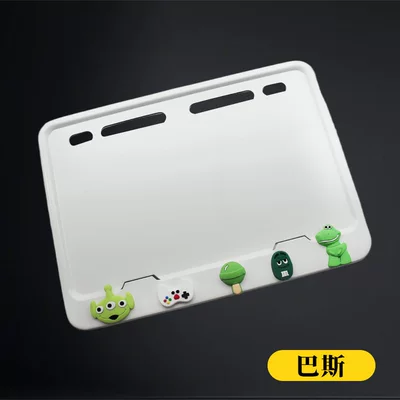Electric vehicle license plate frame — Rear License Plate Frame, Universal - bright-whitebath