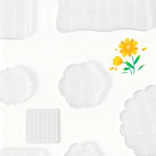 亚克力透明印章块DIY多规格带网格线印花剪贴簿卡片制作冲压工具