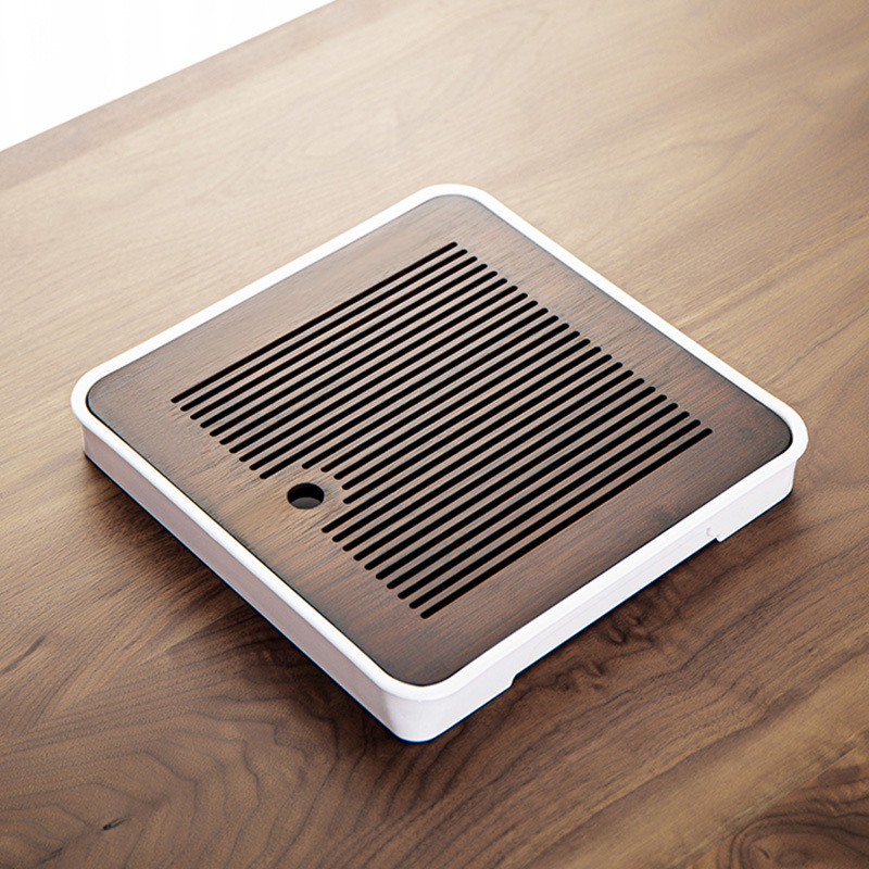 Light luxury tea tray household modern simple small tea table melamine dry bubble draining kung fu tea set water storage bamboo tray suit Light luxury tea tray household modern simple small tea table melamine dry bubble draining kung fu tea set water storage bamboo tray suit