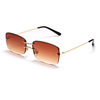 Square fashionable metal marine sunglasses hip-hop style, 2022 collection