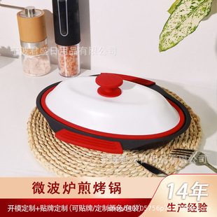 Special Frying Pan for Microwave Oven, Roasting Pan, Special Pan for Grilled Fish and Grilled Steak