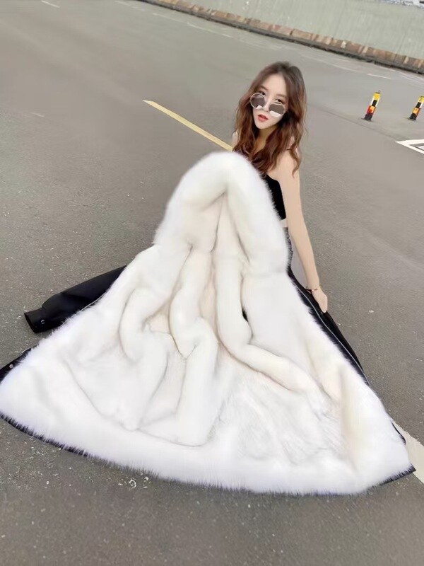 海寧皮草女装2024新型冬狐毛襟内胆は毛皮一体コートのパーカー服を取り外します。|undefined