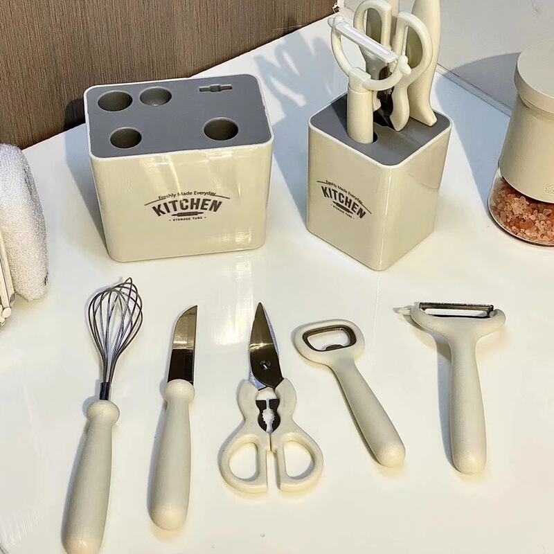 厨房小工具套装水果刀削皮刀不锈钢打蛋器厨房剪开瓶器组合收纳|undefined
